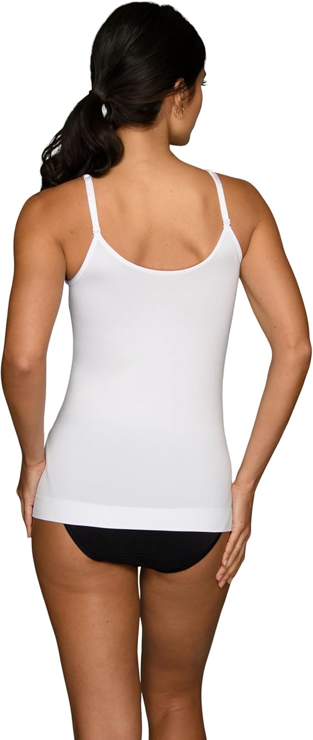 image:imageVanity Fair Womens Camisole Tops Everyday Layers Tank Top for Women Cami for WomenSeamless Cami Star White