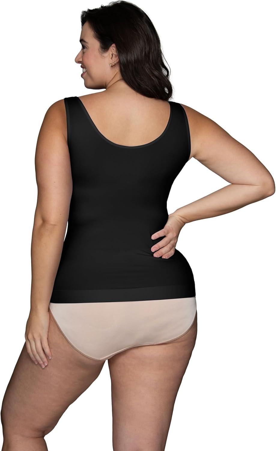 image:imageVanity Fair Womens Camisole Tops Everyday Layers Tank Top for Women Cami for WomenSpin Tank Midnight Black