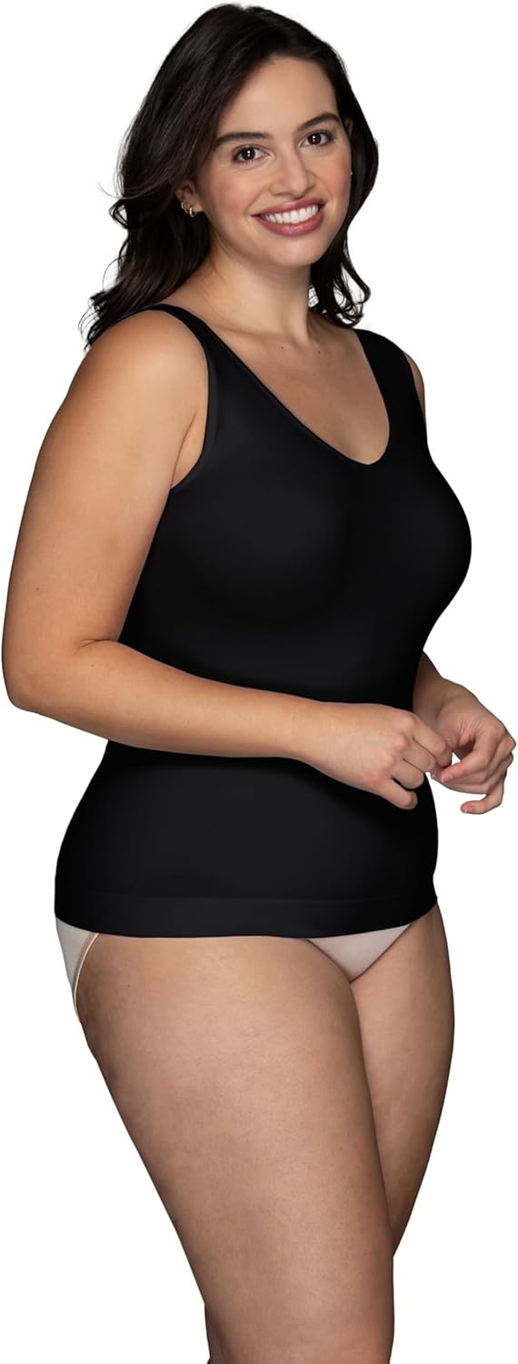 image:imageVanity Fair Womens Camisole Tops Everyday Layers Tank Top for Women Cami for WomenSpin Tank Midnight Black