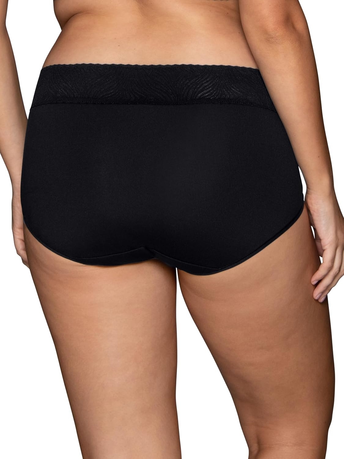 image:imageVanity Fair Womens Effortless Panties for Everyday Wear Buttery Soft Fabric amp LaceBrief 3 Pack Black