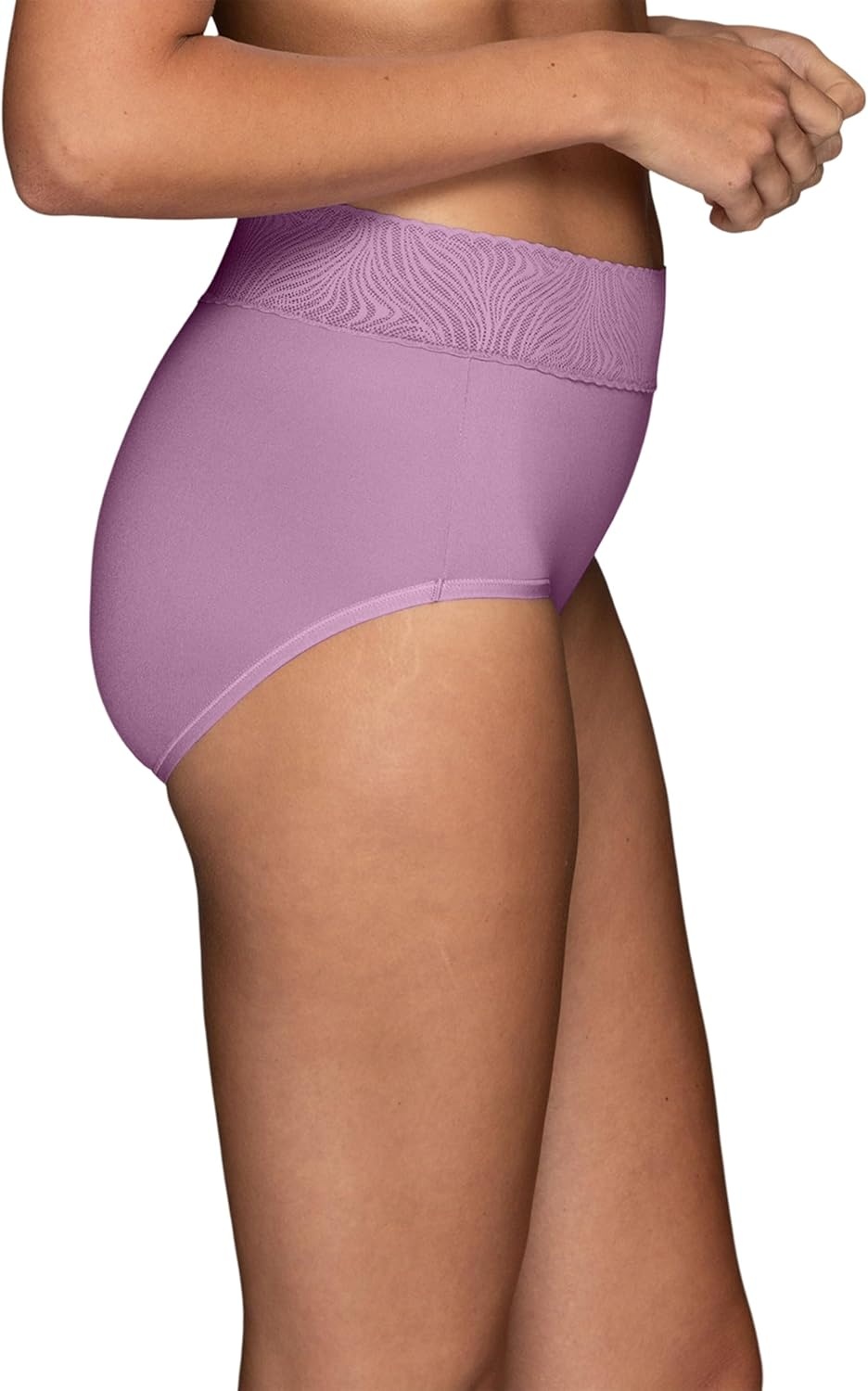 image:imageVanity Fair Womens Effortless Panties for Everyday Wear Buttery Soft Fabric amp LaceBrief Charmed Violet