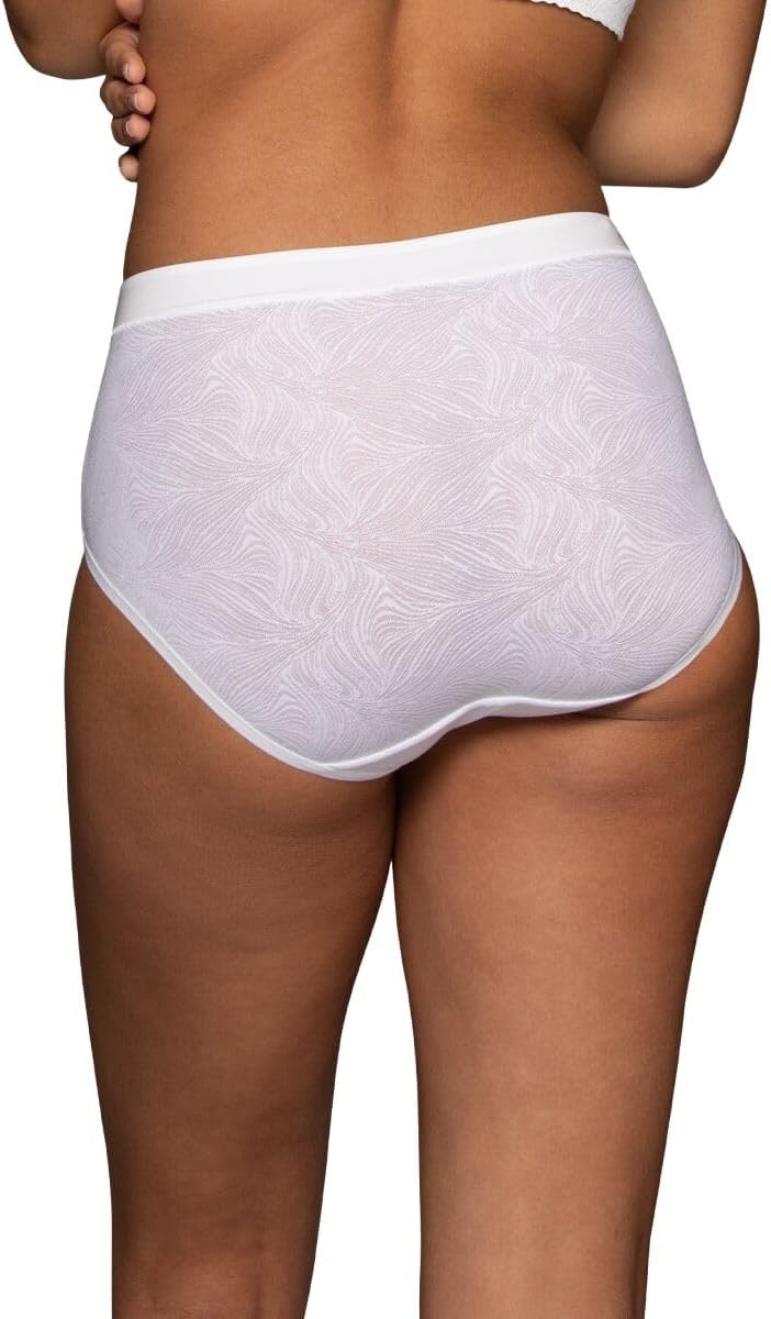 image:imageVanity Fair Womens Effortless Panties for Everyday Wear Buttery Soft Fabric amp LaceBrief White Lace