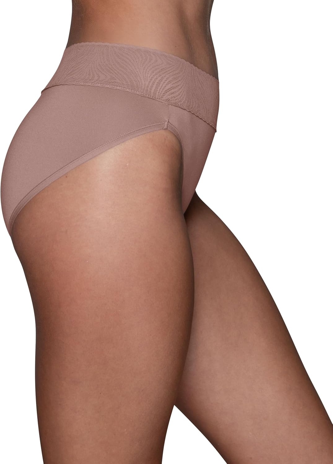 image:imageVanity Fair Womens Effortless Panties for Everyday Wear Buttery Soft Fabric amp LaceHi Cut Baked Blush