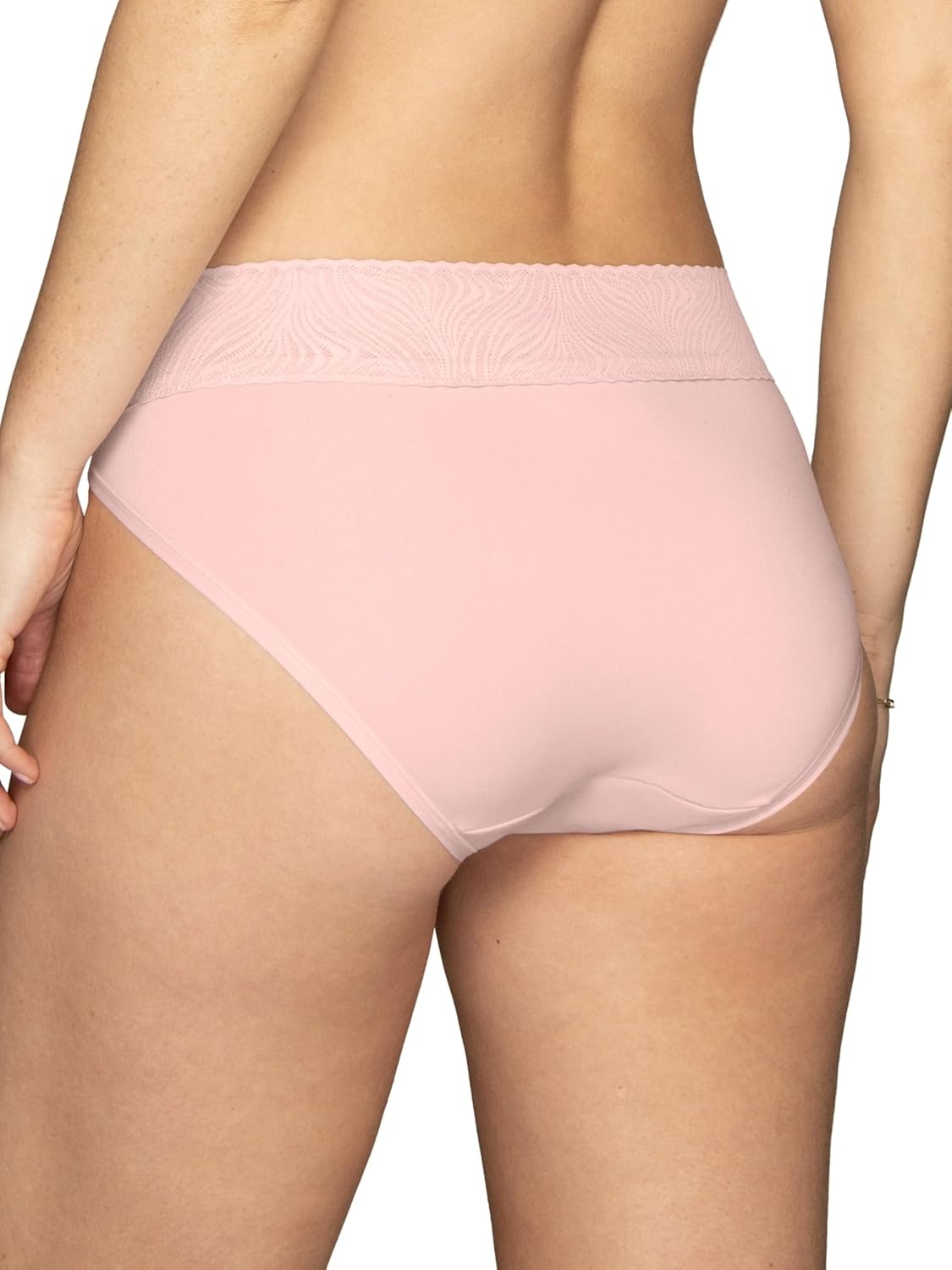 image:imageVanity Fair Womens Effortless Panties for Everyday Wear Buttery Soft Fabric amp LaceHi Cut Bare Pink