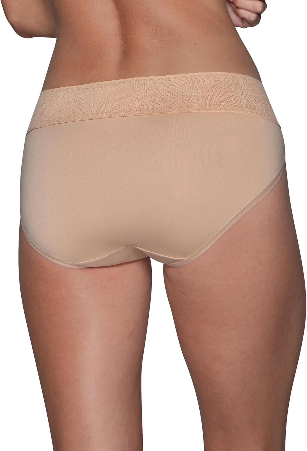 image:imageVanity Fair Womens Effortless Panties for Everyday Wear Buttery Soft Fabric amp LaceHi Cut Neutral