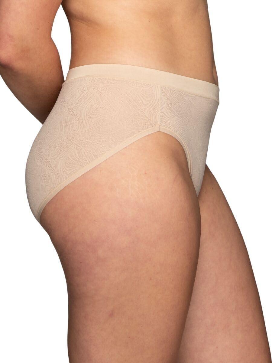 image:imageVanity Fair Womens Effortless Panties for Everyday Wear Buttery Soft Fabric amp LaceHi Cut Neutral Lace
