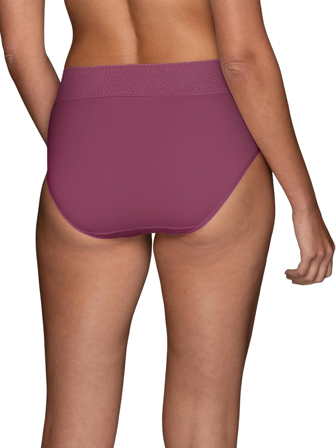 image:imageVanity Fair Womens Effortless Panties for Everyday Wear Buttery Soft Fabric amp LaceHi Cut Raspberry Haze