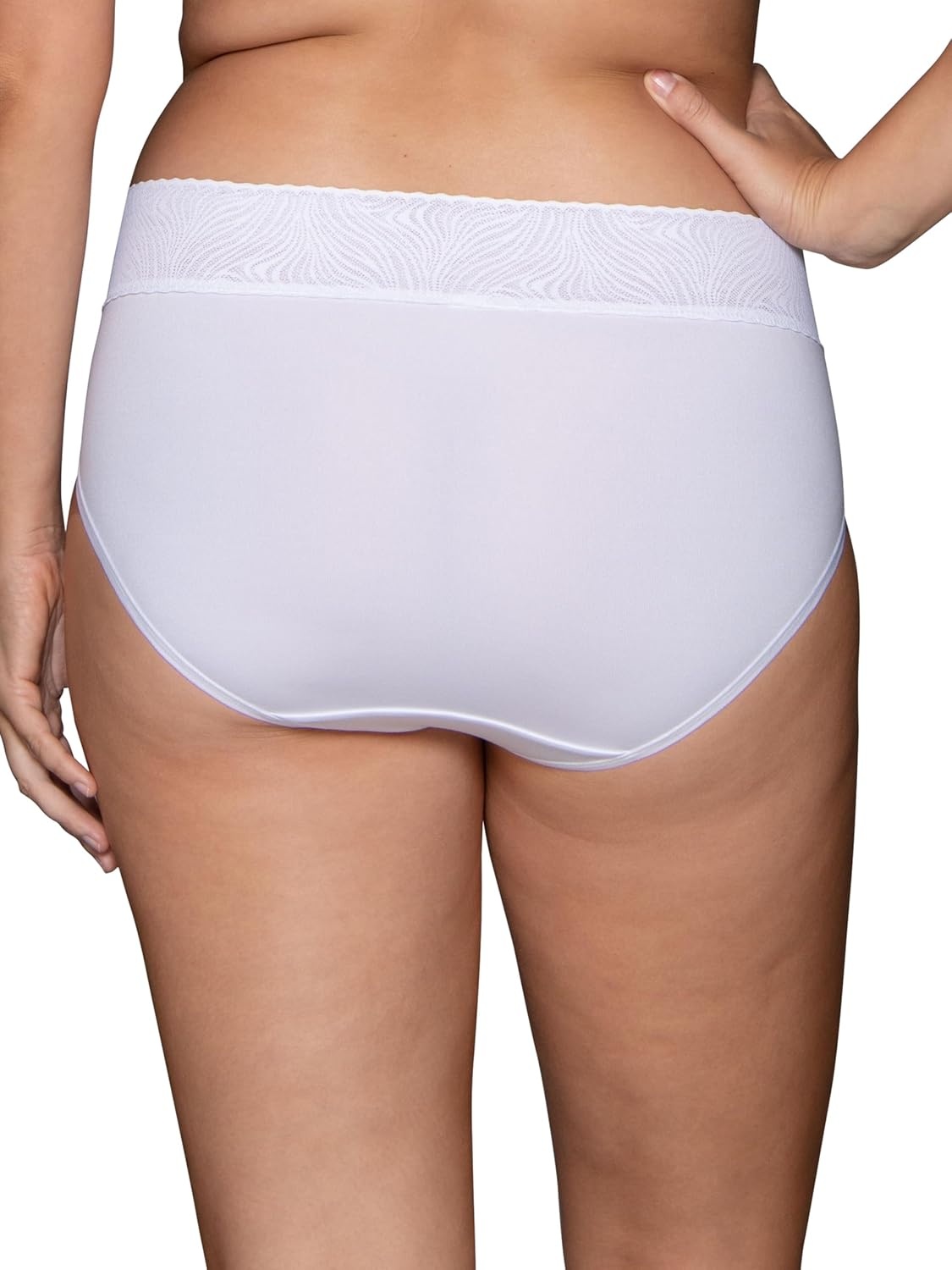 image:imageVanity Fair Womens Effortless Panties for Everyday Wear Buttery Soft Fabric amp LaceHi Cut White