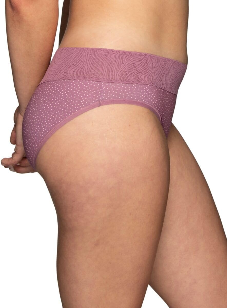 image:imageVanity Fair Womens Effortless Panties for Everyday Wear Buttery Soft Fabric amp LaceHipster Dippy Dot Print