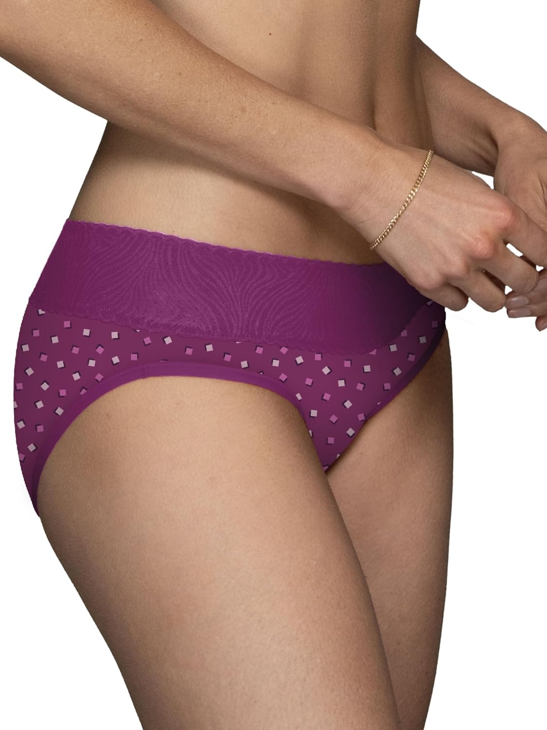 image:imageVanity Fair Womens Effortless Panties for Everyday Wear Buttery Soft Fabric amp LaceHipster Nice Cube Print