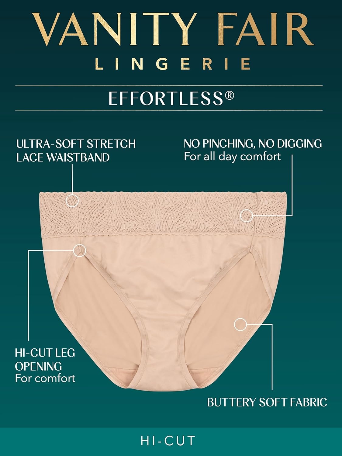 image:imageVanity Fair Womens Effortless Panties for Everyday Wear Buttery Soft Fabric amp LaceRed