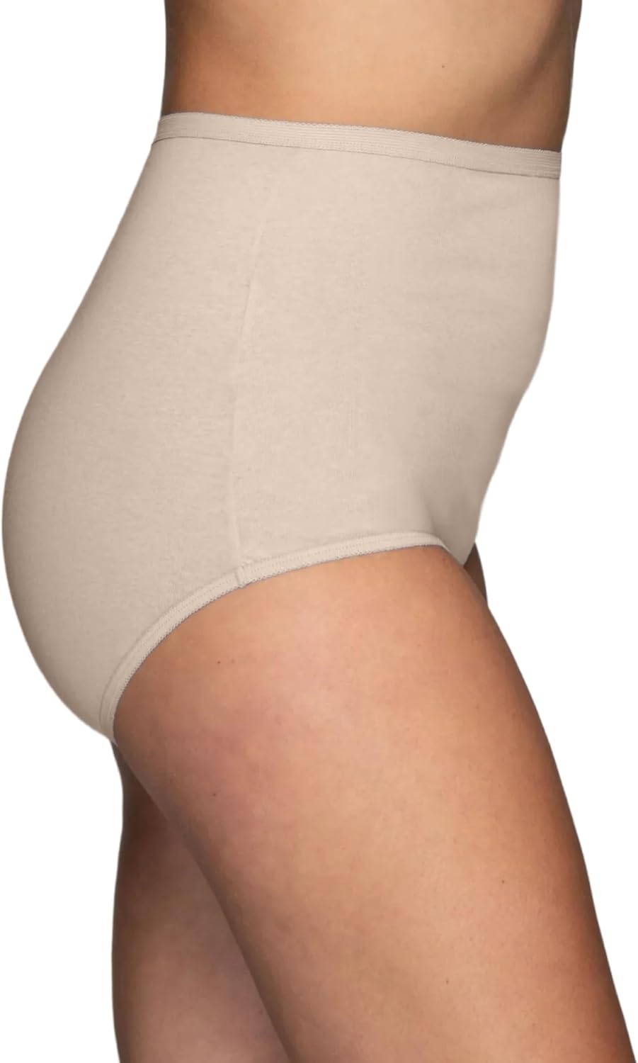 image:imageVanity Fair Womens High Waisted Underwear Full Coverage Ladies Panties Perfectly Yours BriefsCotton Fawn