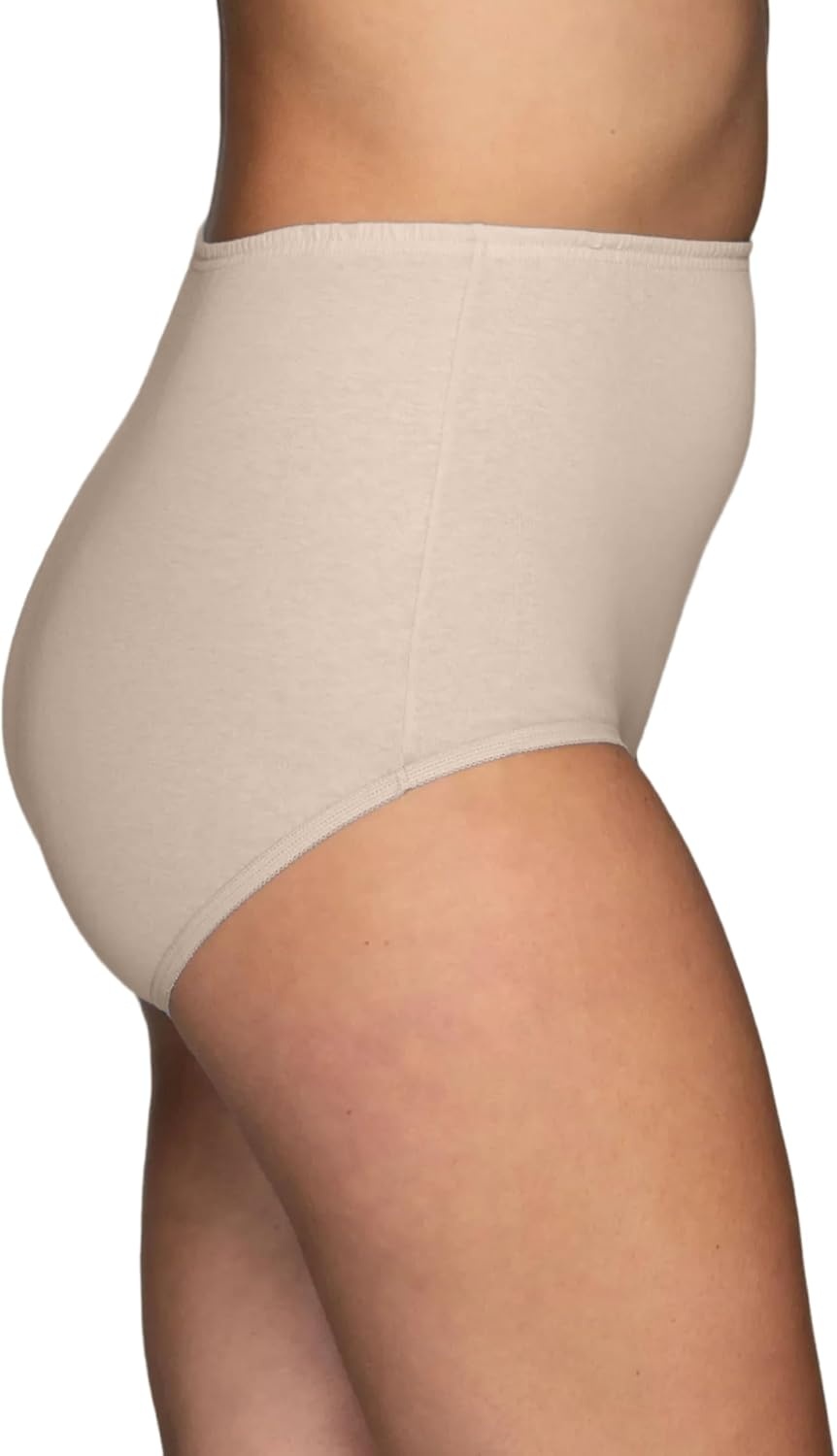 image:imageVanity Fair Womens High Waisted Underwear Full Coverage Ladies Panties Perfectly Yours BriefsCotton FawnFawnFawn
