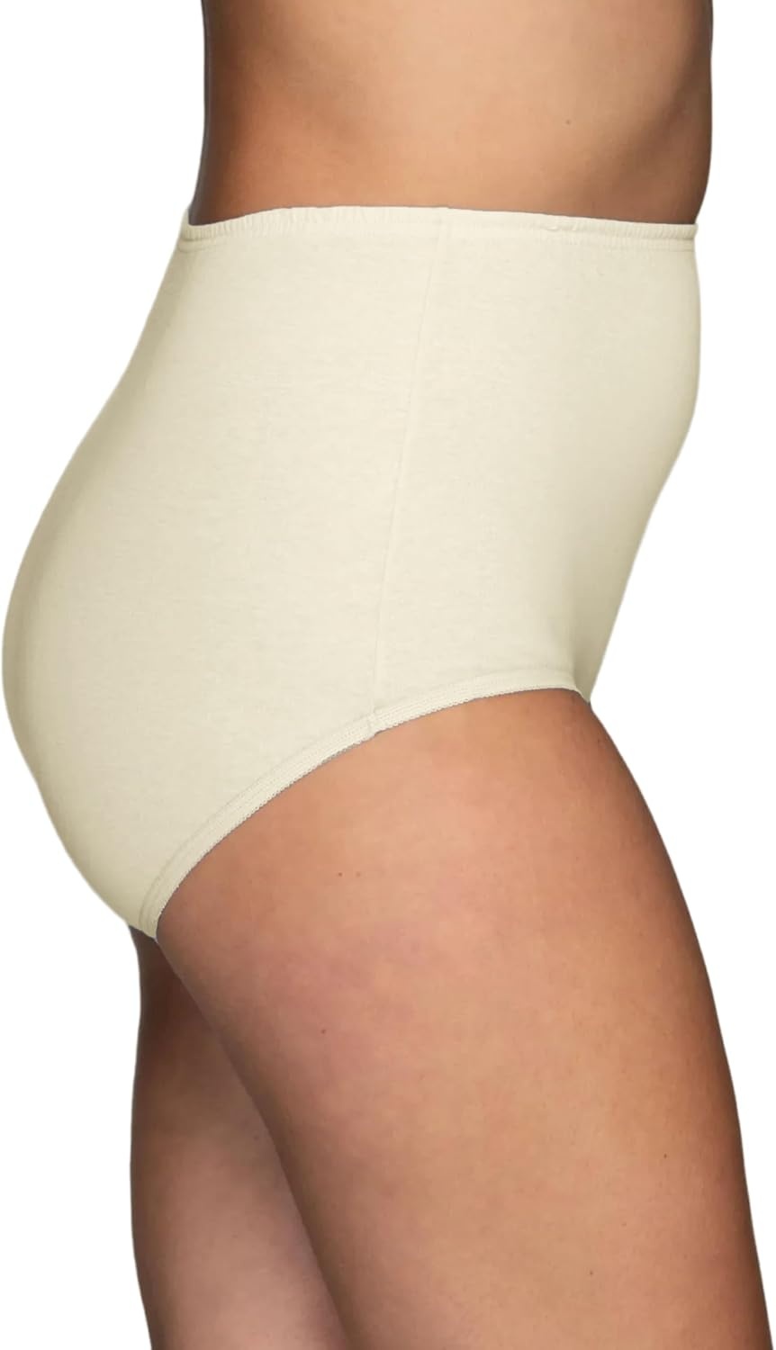 image:imageVanity Fair Womens High Waisted Underwear Full Coverage Ladies Panties Perfectly Yours BriefsCotton PinkCandleglowBlue