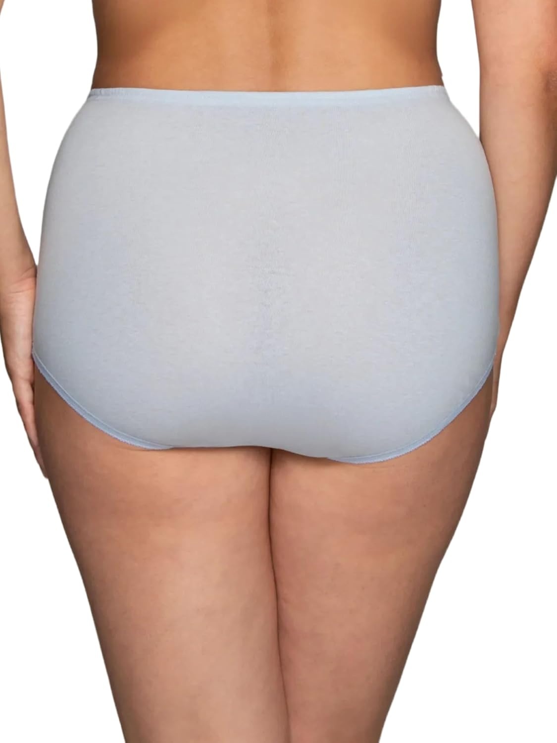 image:imageVanity Fair Womens High Waisted Underwear Full Coverage Ladies Panties Perfectly Yours BriefsCotton Shirting BlueStar WhiteCarless Lilac