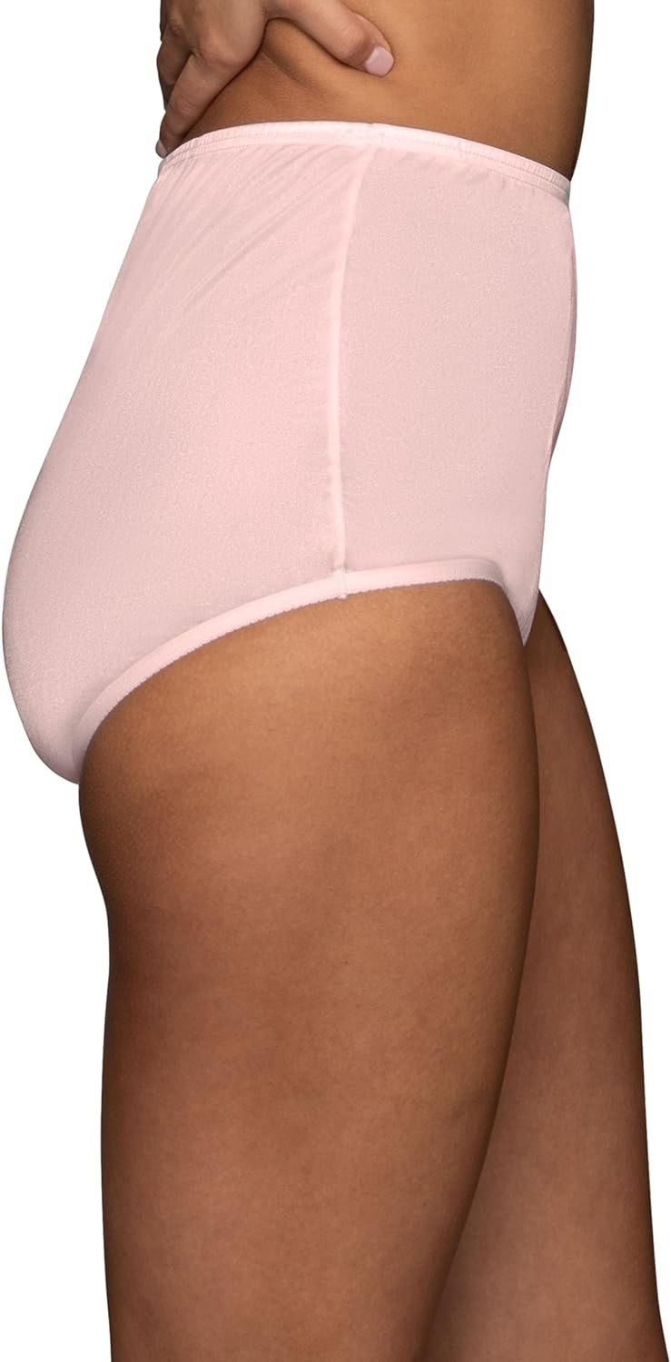 image:imageVanity Fair Womens High Waisted Underwear Full Coverage Ladies Panties Perfectly Yours BriefsNylon PinkBlueCandleglow