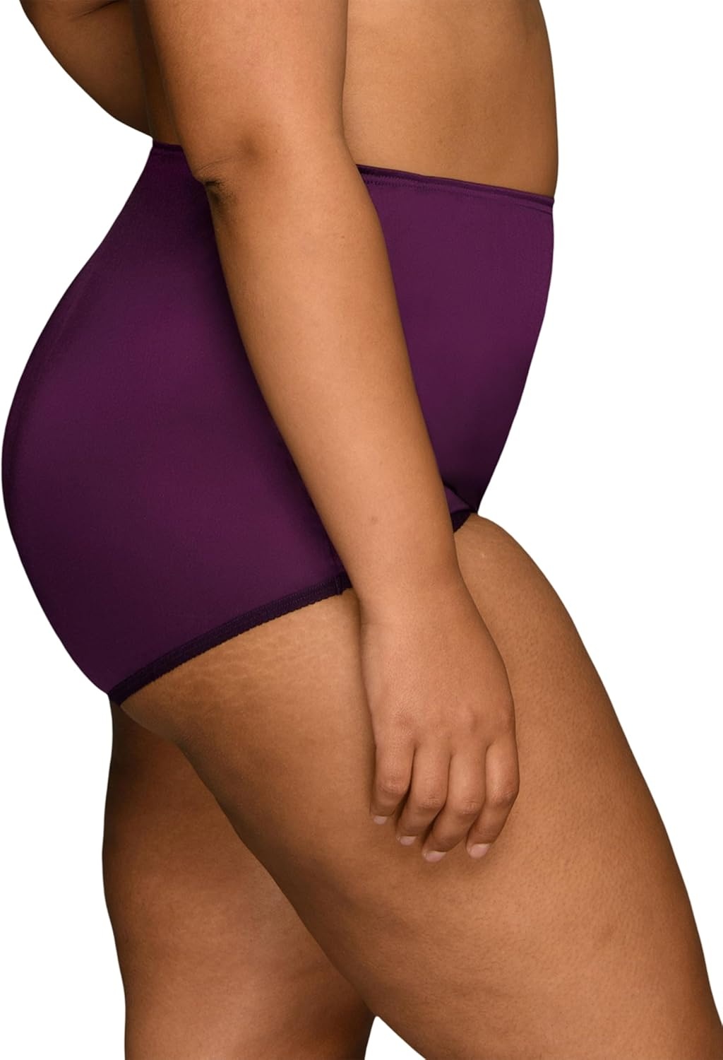 image:imageVanity Fair Womens High Waisted Underwear Full Coverage Ladies Panties Perfectly Yours BriefsNylon Sangria