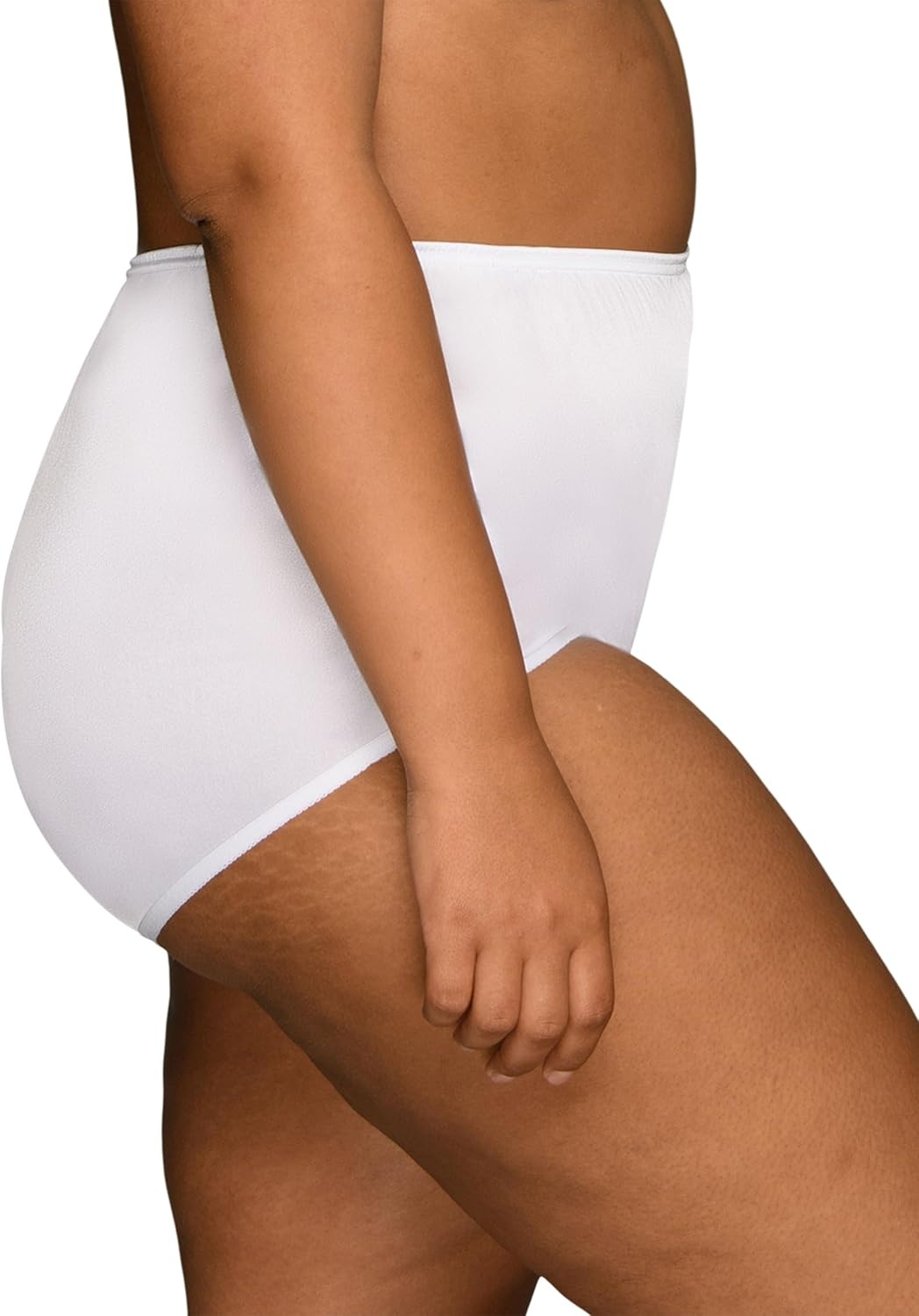 image:imageVanity Fair Womens High Waisted Underwear Full Coverage Ladies Panties Perfectly Yours BriefsNylon Star White