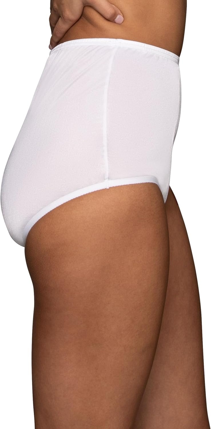 image:imageVanity Fair Womens High Waisted Underwear Full Coverage Ladies Panties Perfectly Yours BriefsNylon WhiteBlackNeutral