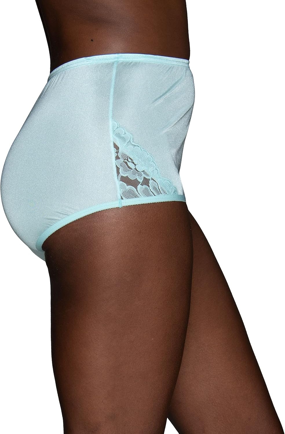 image:imageVanity Fair Womens High Waisted Underwear Full Coverage Ladies Panties Perfectly Yours BriefsNylon Lace Azure Mist
