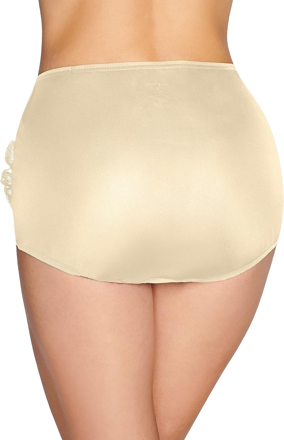 image:imageVanity Fair Womens High Waisted Underwear Full Coverage Ladies Panties Perfectly Yours BriefsNylon Lace Candleglow
