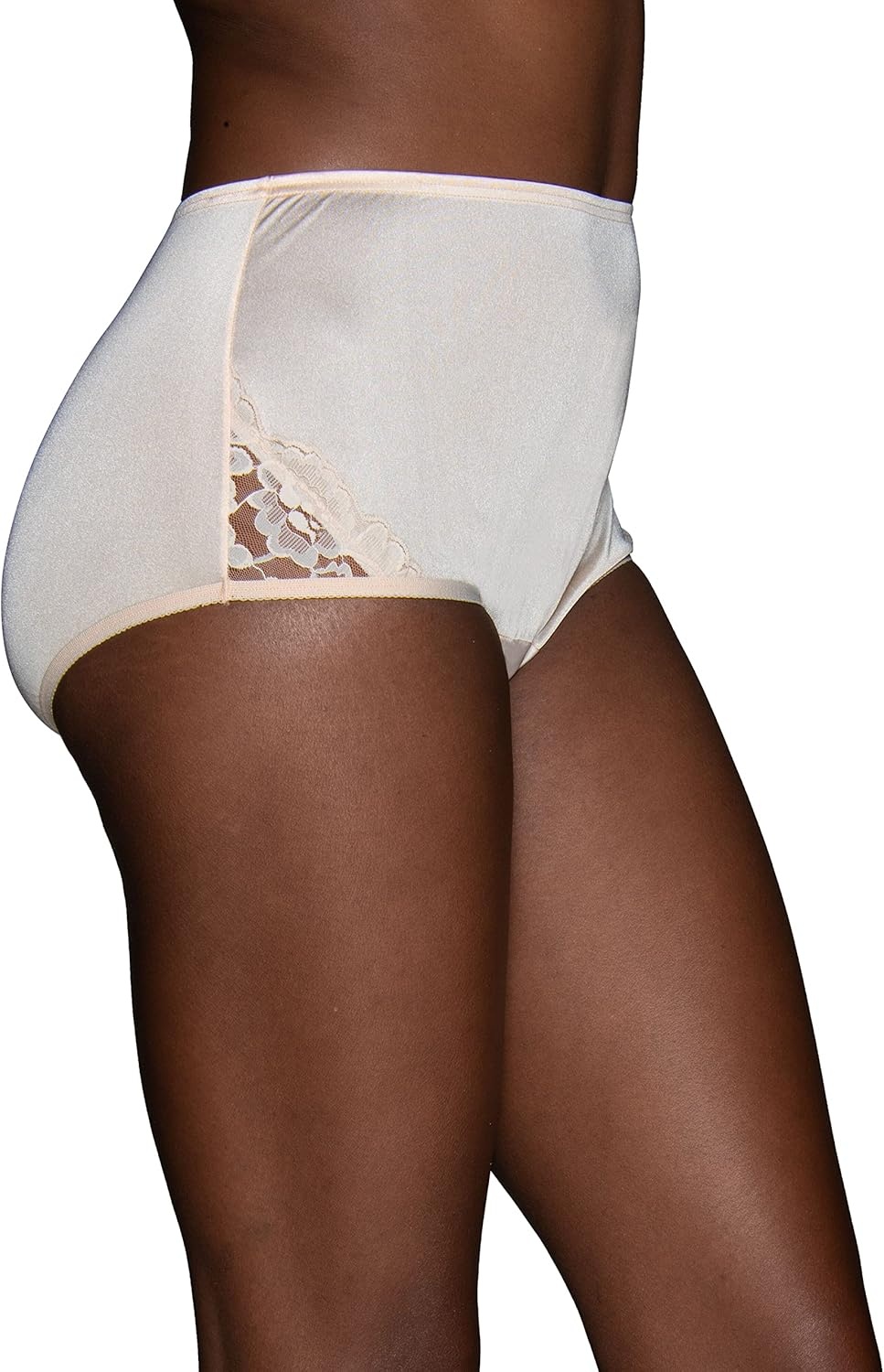 image:imageVanity Fair Womens High Waisted Underwear Full Coverage Ladies Panties Perfectly Yours BriefsNylon Lace Fawn