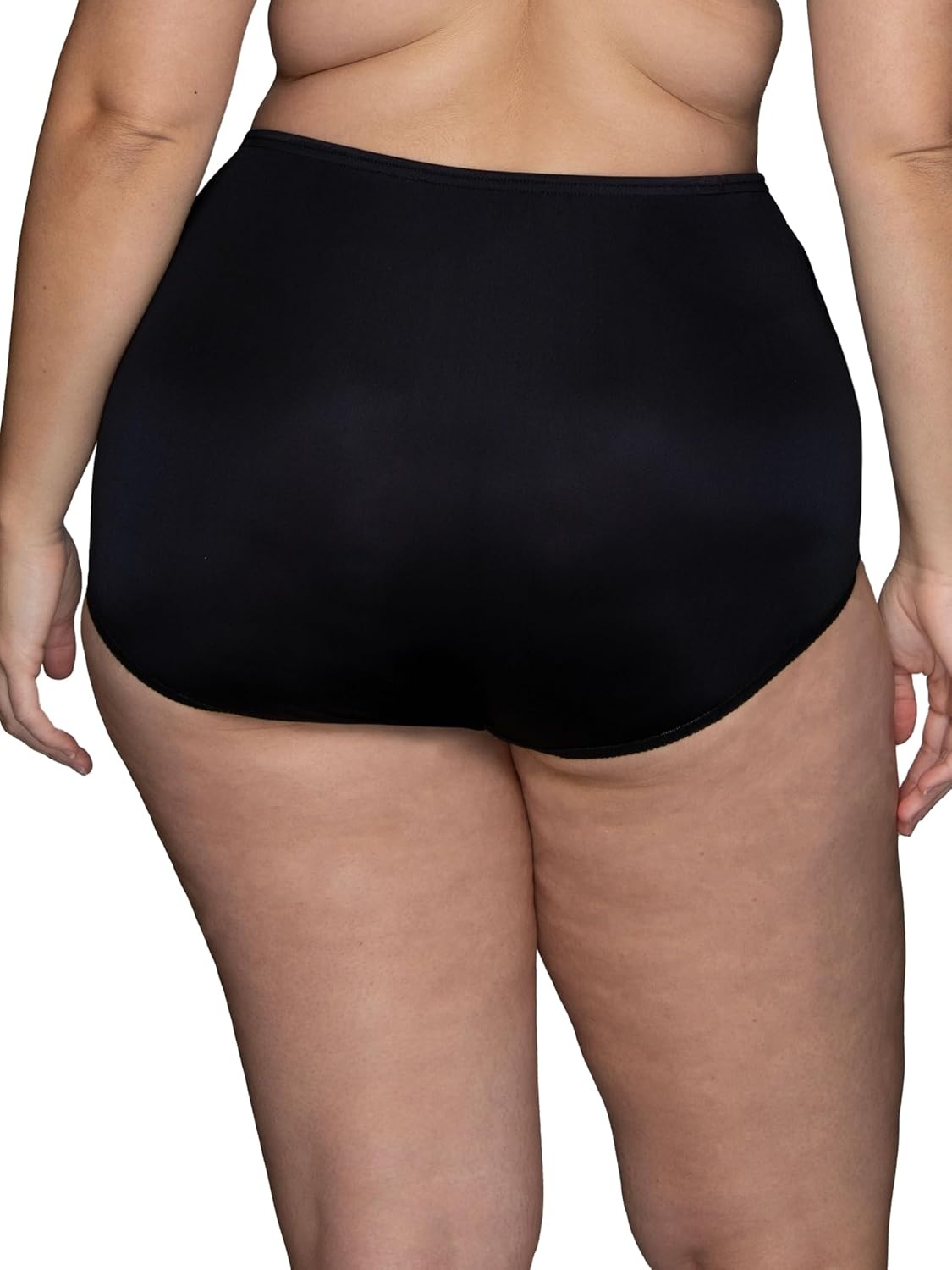 image:imageVanity Fair Womens High Waisted Underwear Full Coverage Ladies Panties Perfectly Yours BriefsNylon Lace Midnight Black