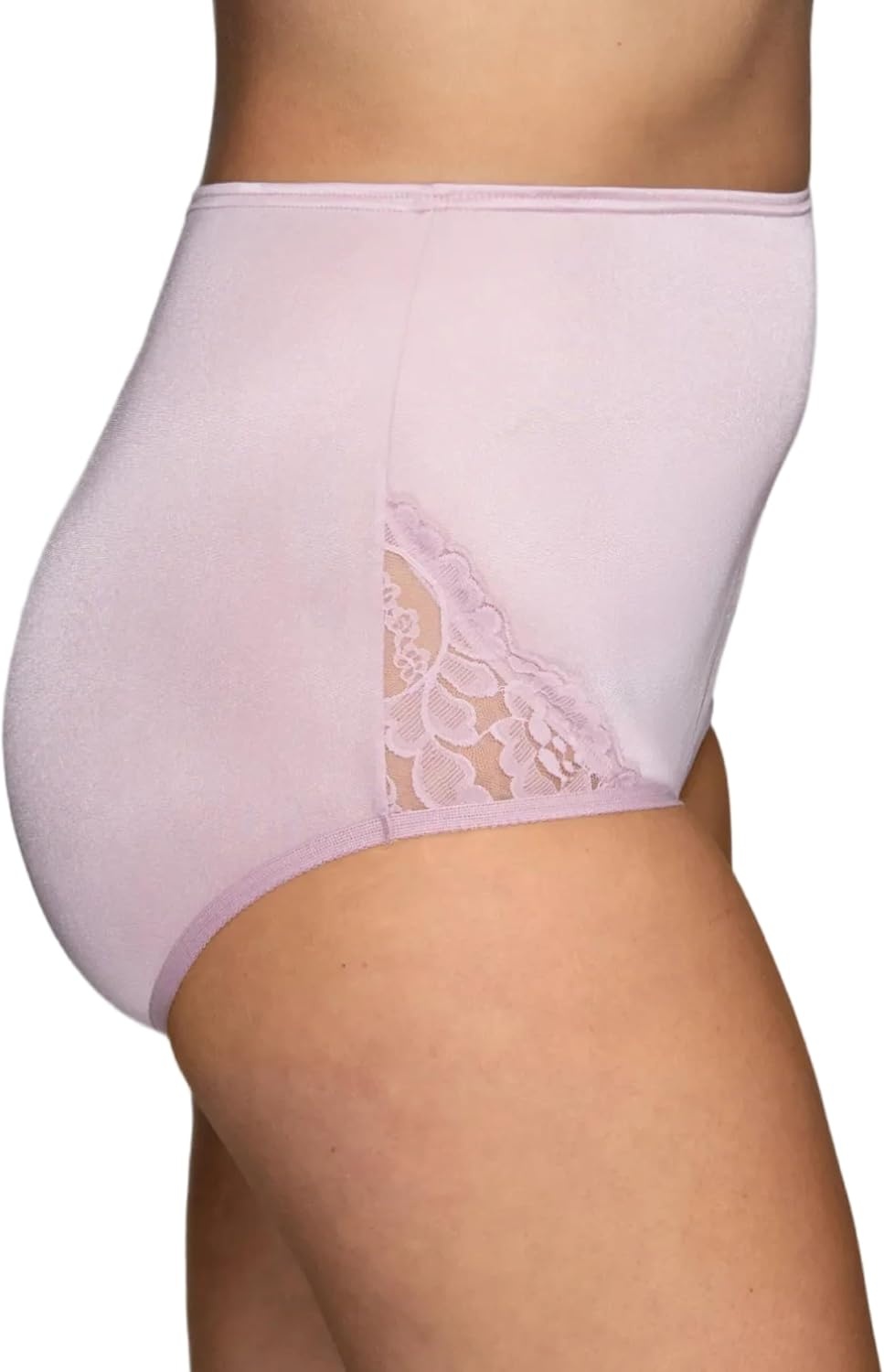 image:imageVanity Fair Womens High Waisted Underwear Full Coverage Ladies Panties Perfectly Yours BriefsNylon Lace Poetic PurplePlum GorgeousStar White
