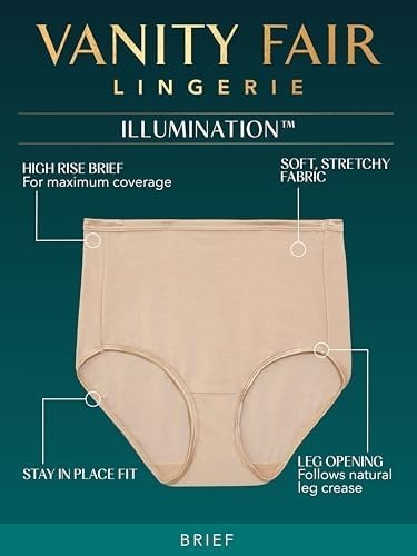 image:imageVanity Fair Womens Illumination Brief Panties Silky Stretch amp Satin TrimPremiere Dot Print