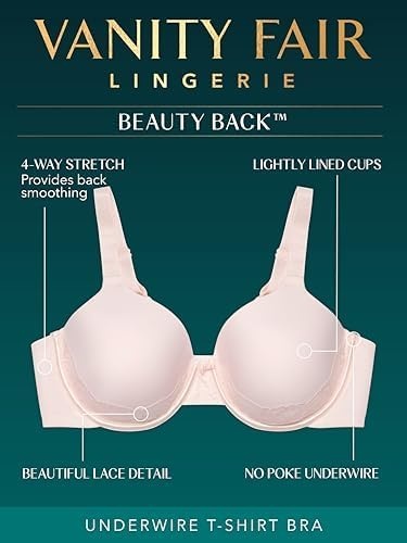image:imageVanity Fair Womens Illumination Full Figure Zonedin Support BraRose Beige