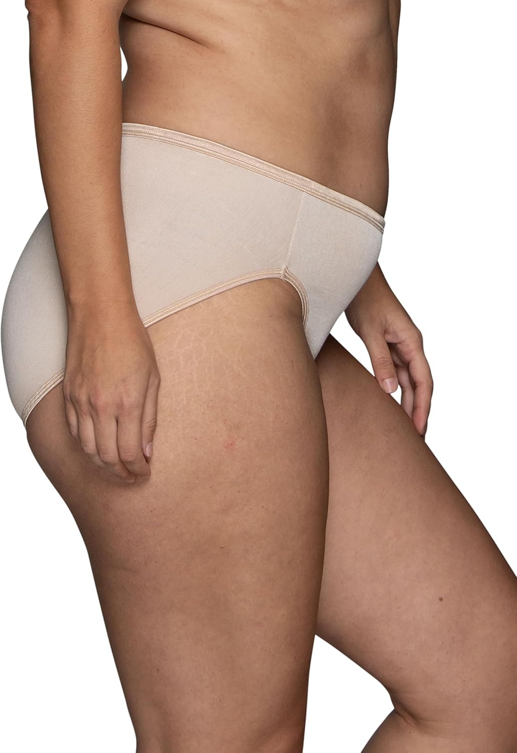 image:imageVanity Fair Womens Illumination Hi Cut Panties Silky Stretch amp Satin Trim3 Pack Rose Beige