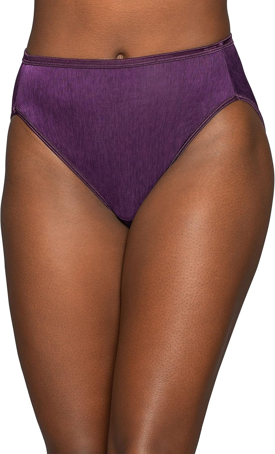 image:imageVanity Fair Womens Illumination Hi Cut Panties Silky Stretch amp Satin Trim3 Pack SangriaWhiteEarthy Grey