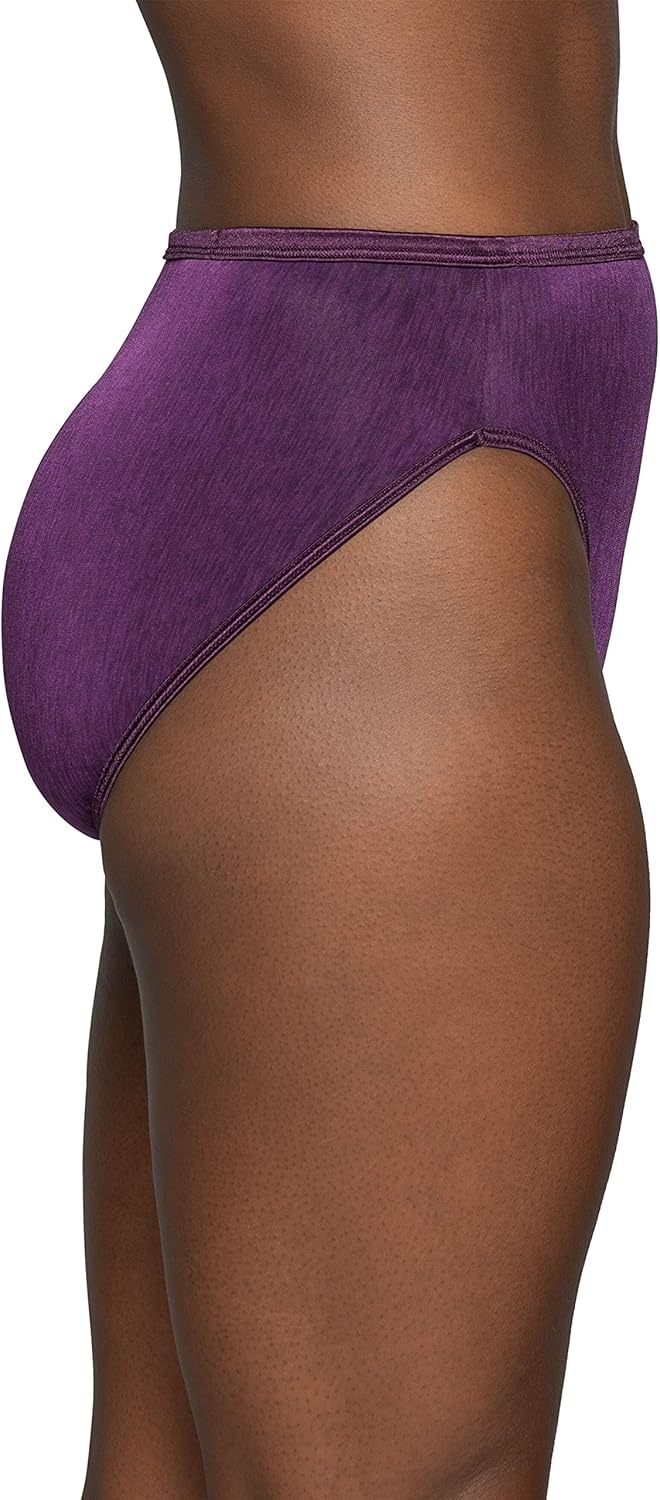 image:imageVanity Fair Womens Illumination Hi Cut Panties Silky Stretch amp Satin Trim3 Pack SangriaWhiteEarthy Grey