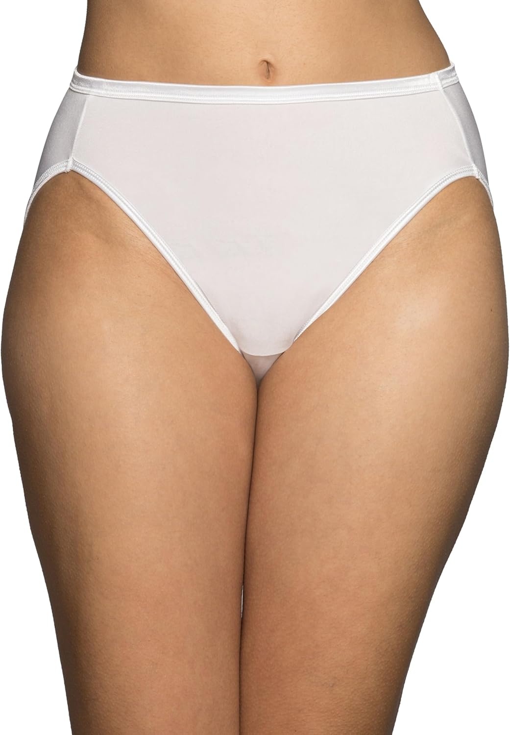 image:imageVanity Fair Womens Illumination Hi Cut Panties Silky Stretch amp Satin Trim3 Pack SteeleWhiteNavy