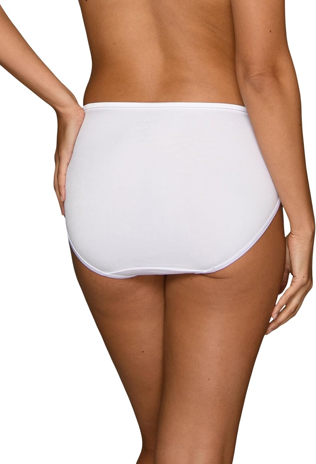 image:imageVanity Fair Womens Illumination Hi Cut Panties Silky Stretch amp Satin Trim3 Pack WhiteQuartzBeige