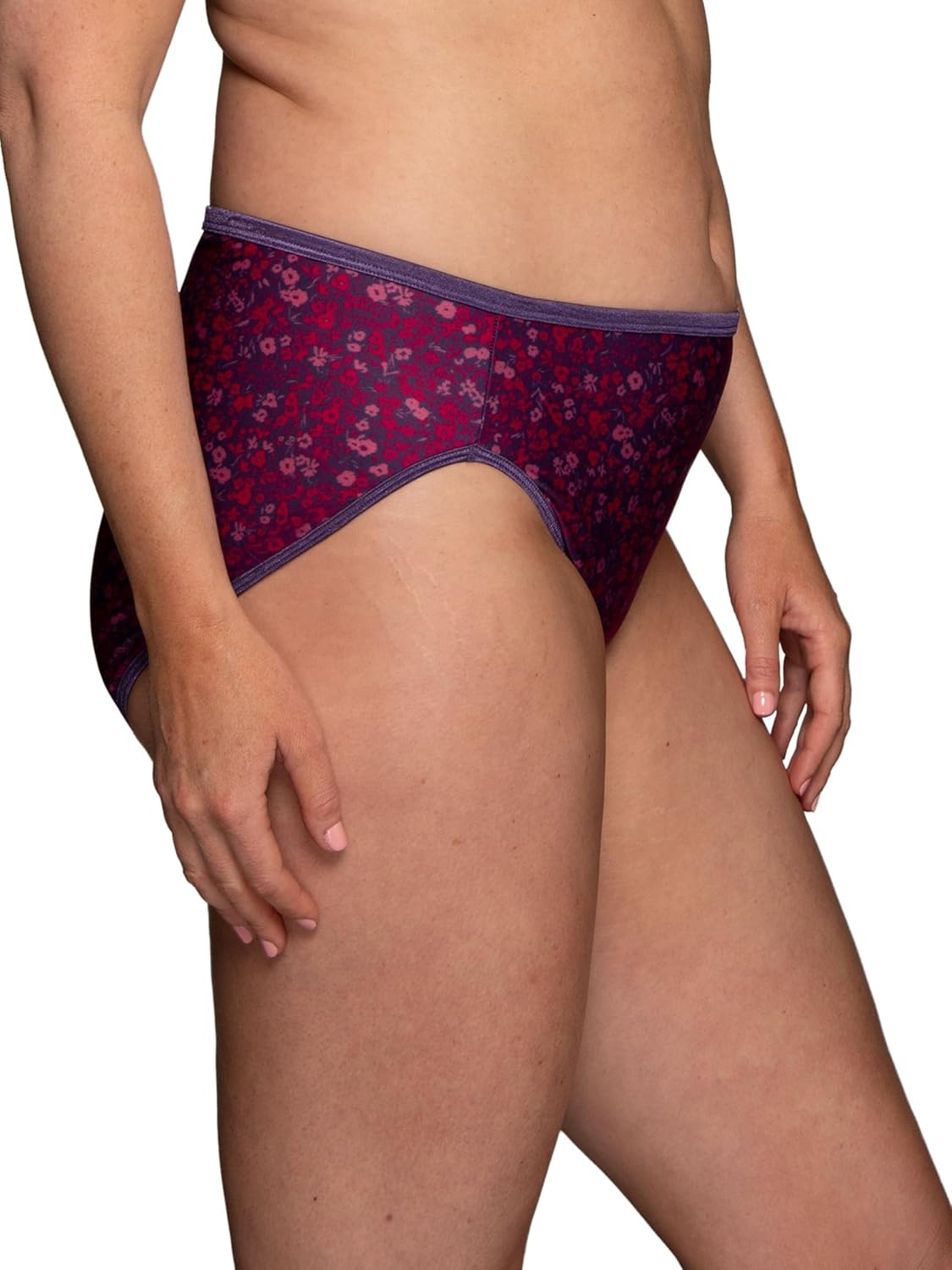 image:imageVanity Fair Womens Illumination Hi Cut Panties Silky Stretch amp Satin TrimCosmo Garden Print