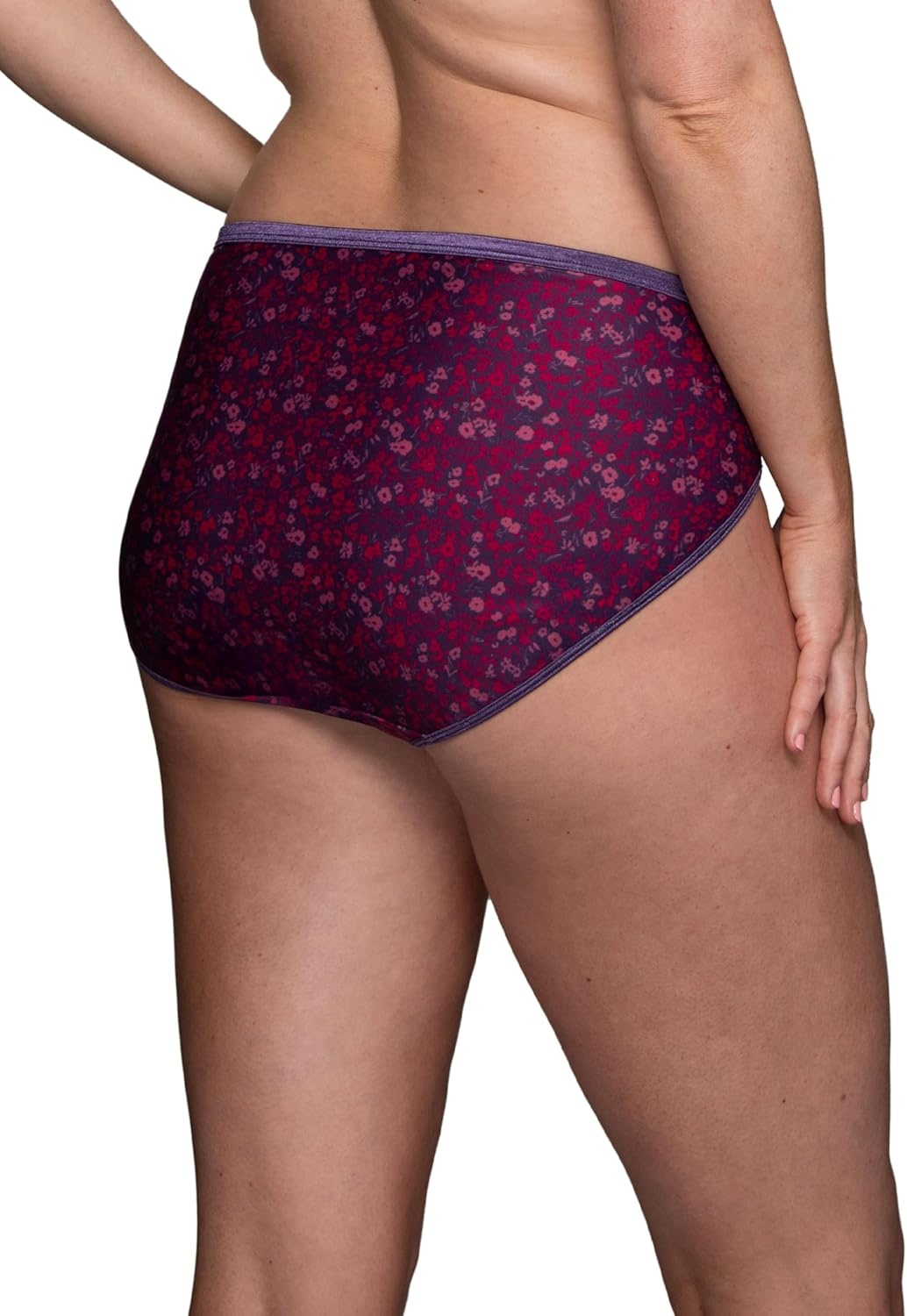 image:imageVanity Fair Womens Illumination Hi Cut Panties Silky Stretch amp Satin TrimCosmo Garden Print