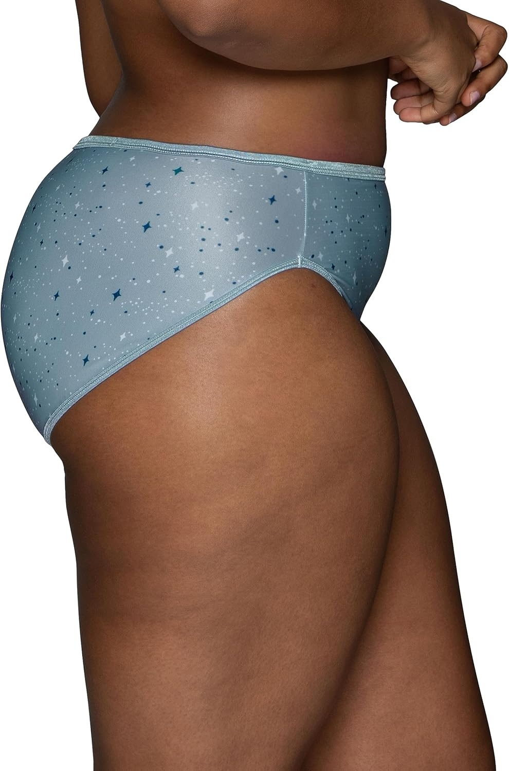 image:imageVanity Fair Womens Illumination Hi Cut Panties Silky Stretch amp Satin TrimDecember Sky Print