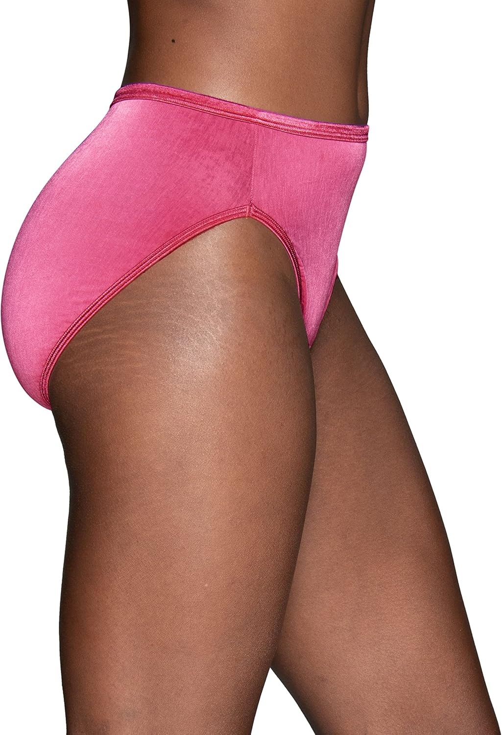 image:imageVanity Fair Womens Illumination Hi Cut Panties Silky Stretch amp Satin TrimJane Grey Pink