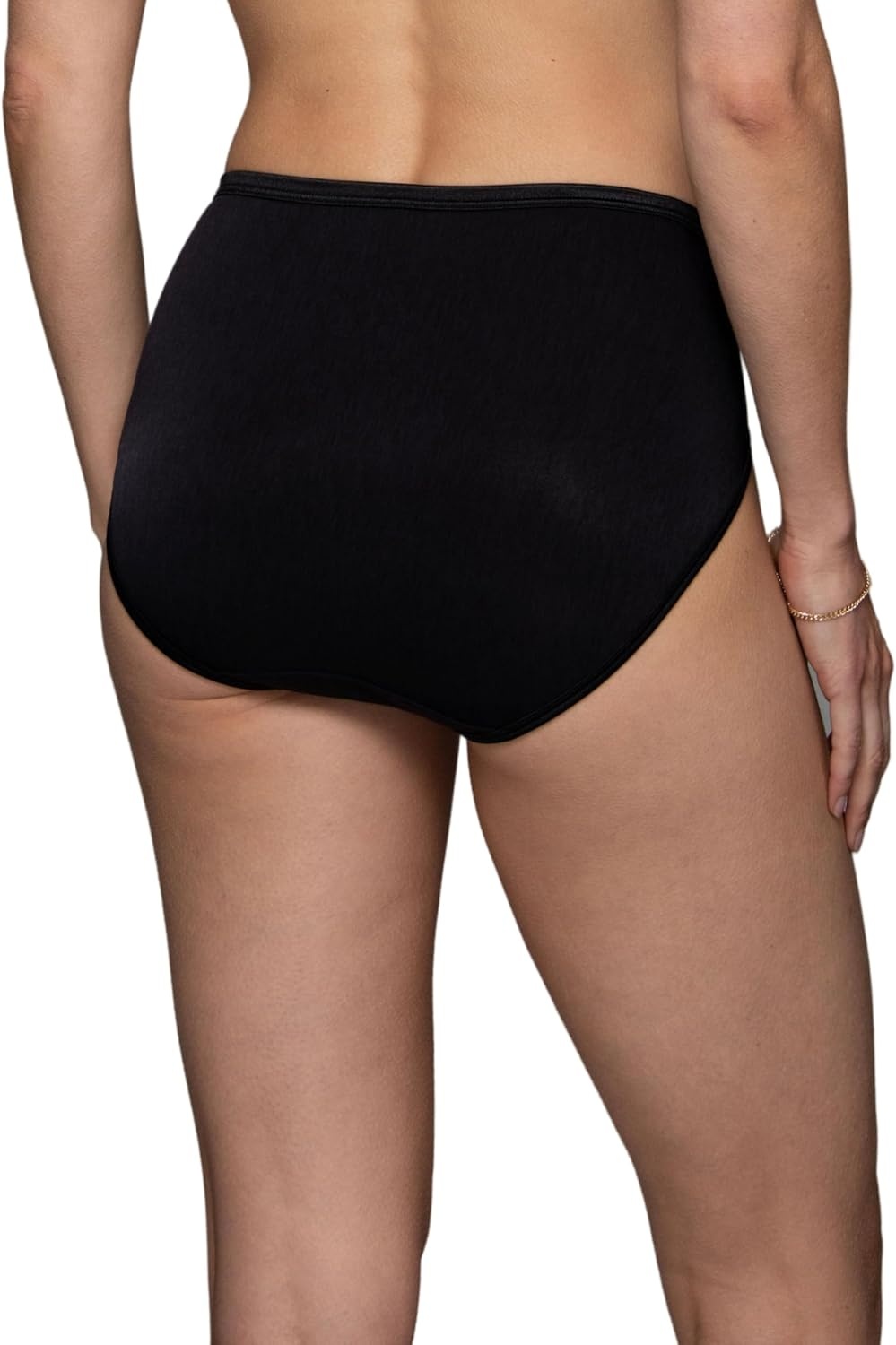 image:imageVanity Fair Womens Illumination Hi Cut Panties Silky Stretch amp Satin TrimMidnight Black