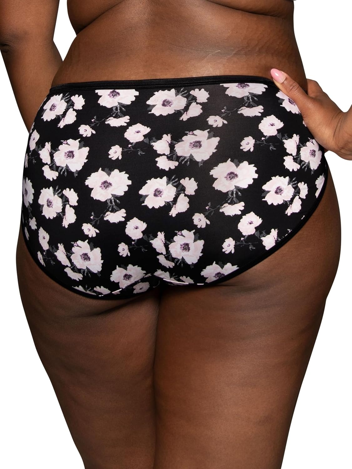 image:imageVanity Fair Womens Illumination Hi Cut Panties Silky Stretch amp Satin TrimNightfall Print