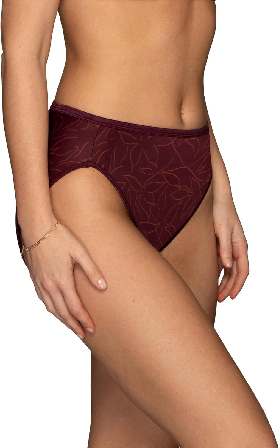 image:imageVanity Fair Womens Illumination Hi Cut Panties Silky Stretch amp Satin TrimParadise Found Print