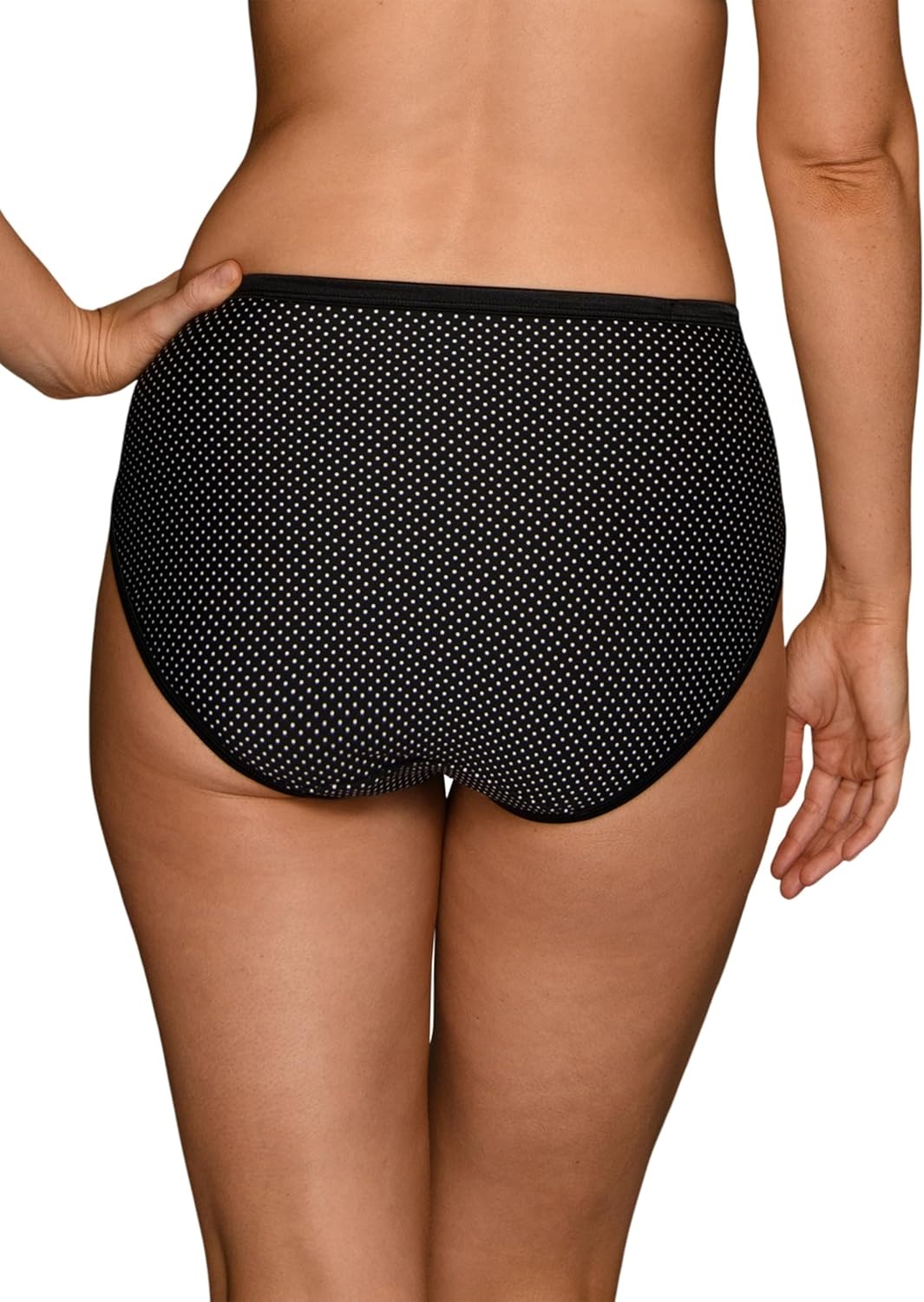 image:imageVanity Fair Womens Illumination Hi Cut Panties Silky Stretch amp Satin TrimPremiere Dot Print