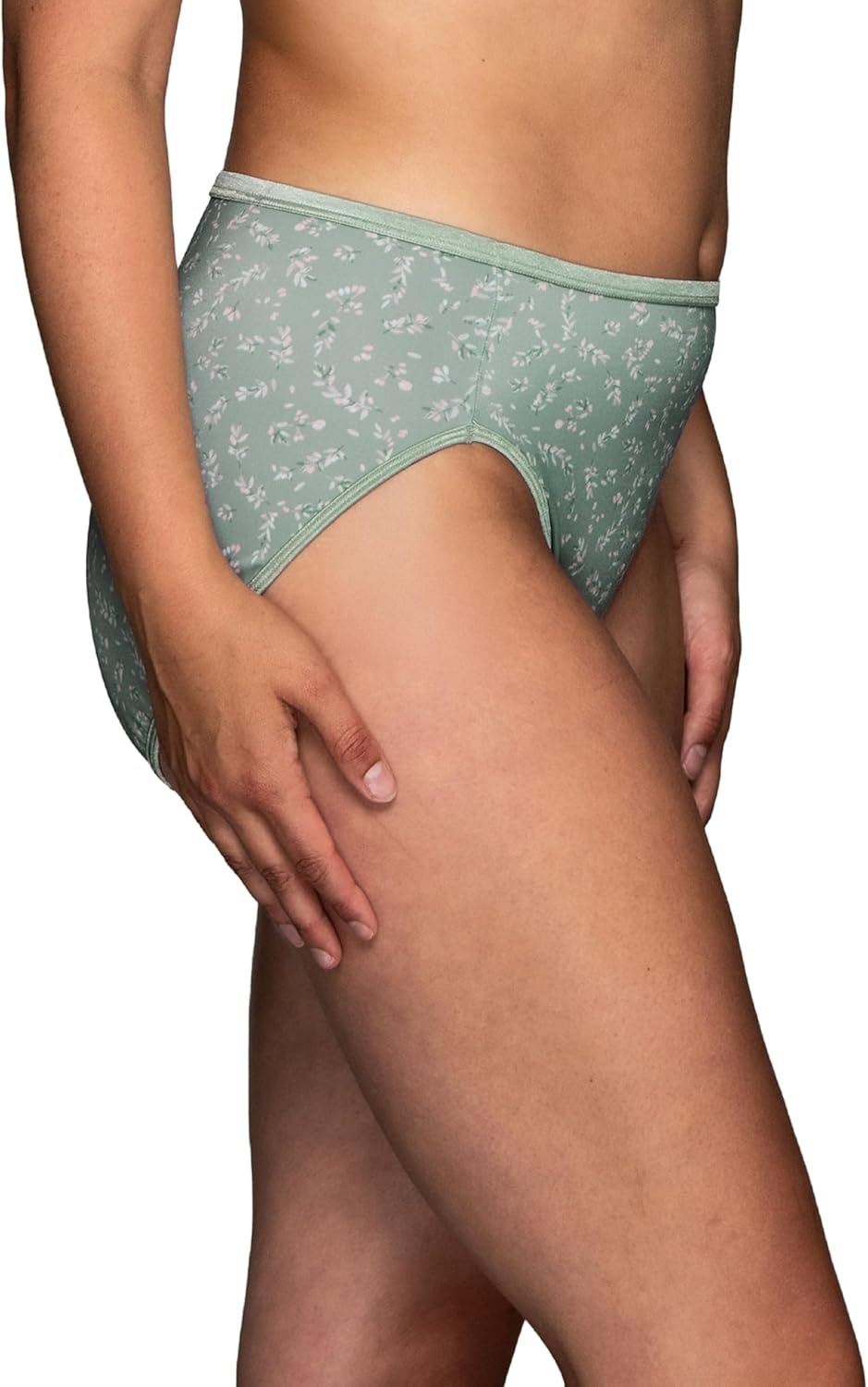 image:imageVanity Fair Womens Illumination Hi Cut Panties Silky Stretch amp Satin TrimShort Day Print