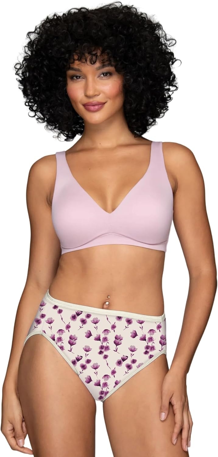 image:imageVanity Fair Womens Illumination Hi Cut Panties Silky Stretch amp Satin TrimSprawling Stems Print