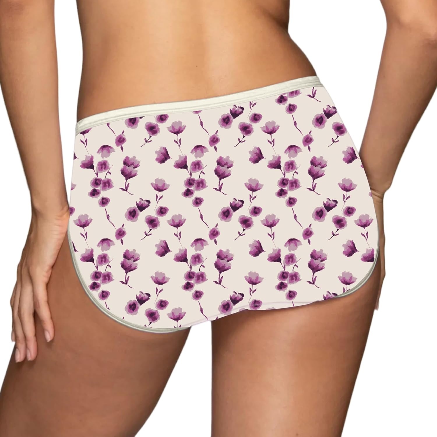 image:imageVanity Fair Womens Illumination Hi Cut Panties Silky Stretch amp Satin TrimSprawling Stems Print