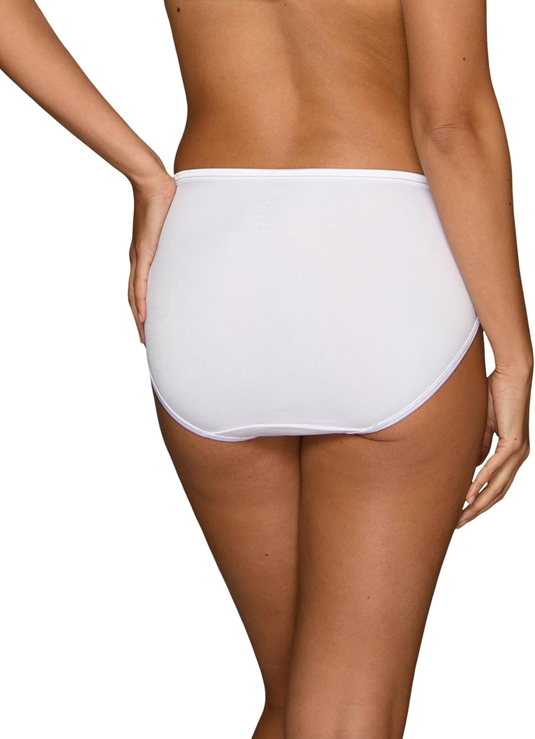 image:imageVanity Fair Womens Illumination Hi Cut Panties Silky Stretch amp Satin TrimStar White