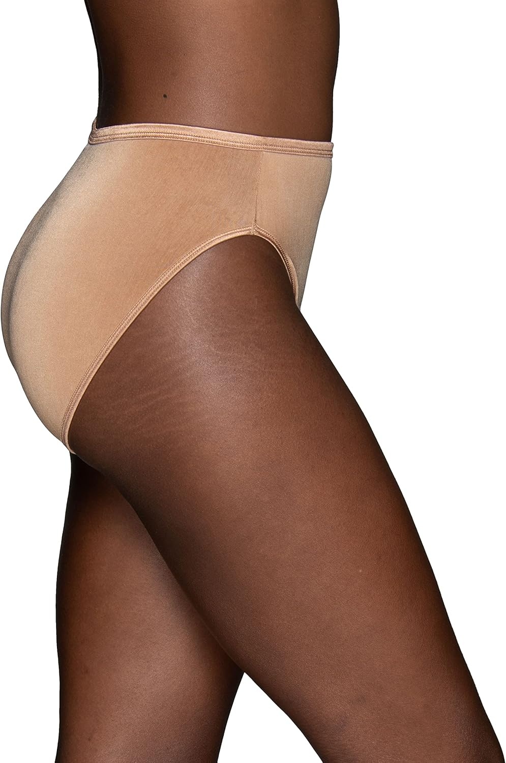 image:imageVanity Fair Womens Illumination Hi Cut Panties Silky Stretch amp Satin TrimTotally Tan