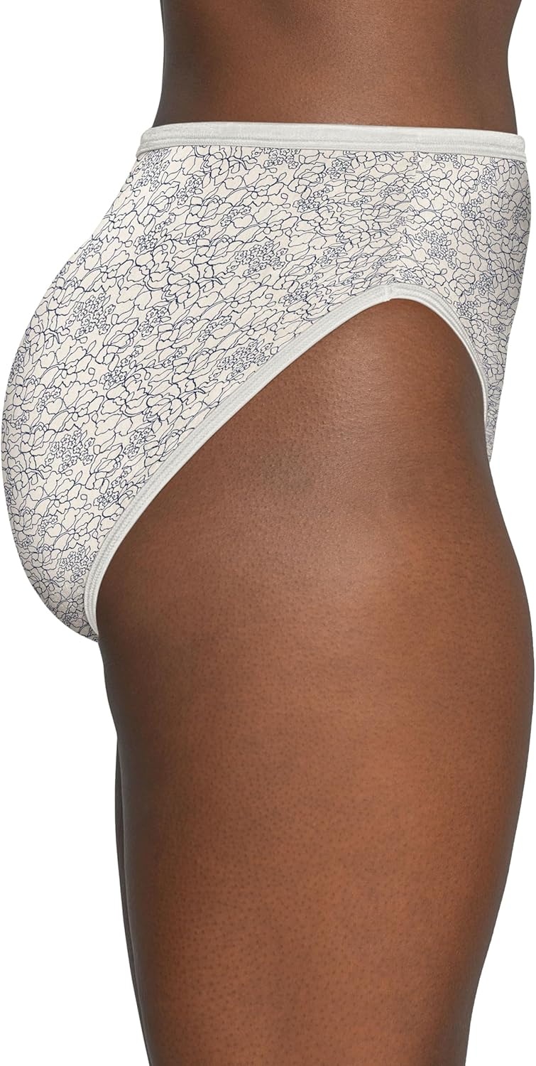 image:imageVanity Fair Womens Illumination Hi Cut Panties Silky Stretch amp Satin TrimTranquil Lace Print