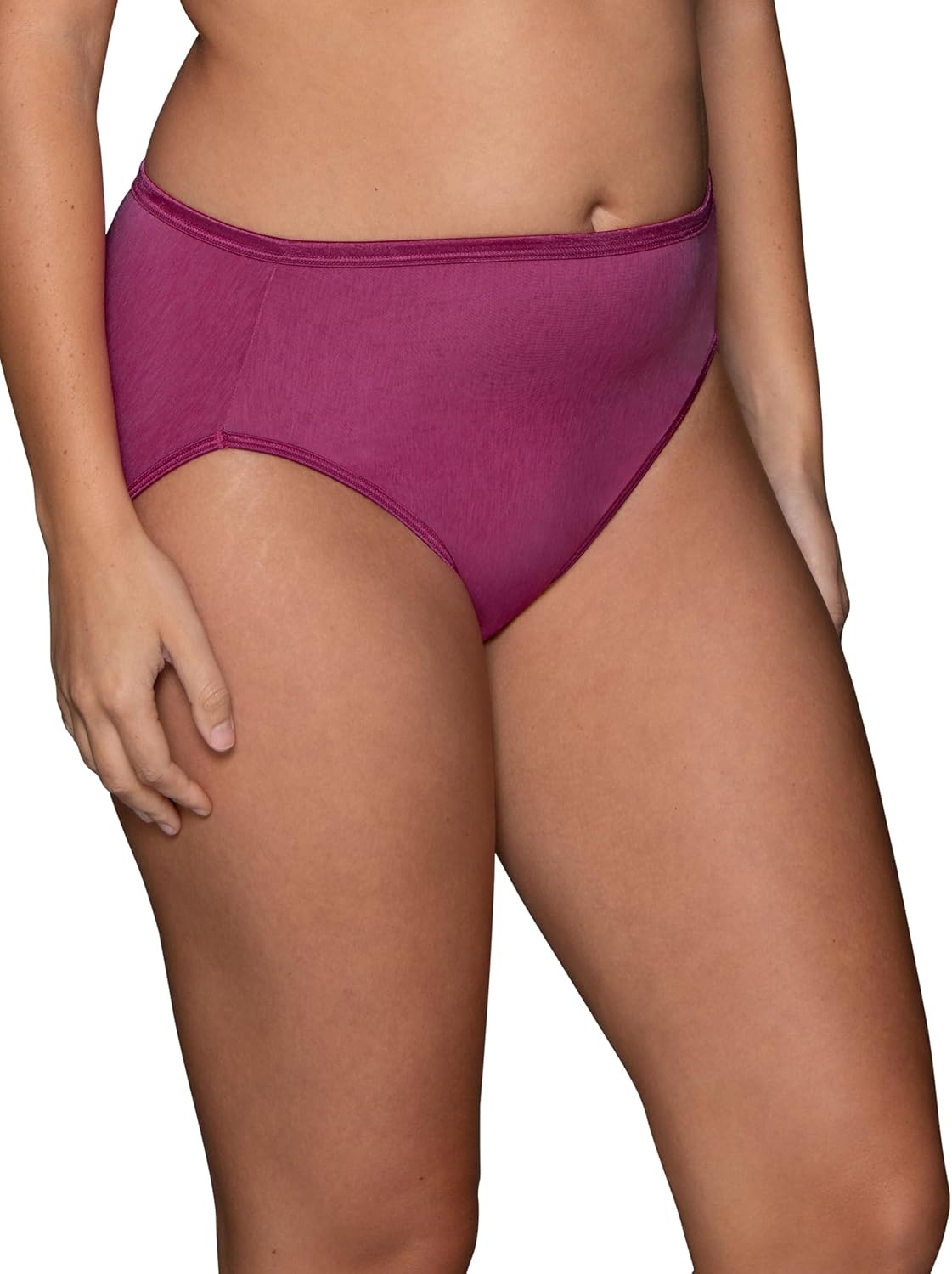 image:imageVanity Fair Womens Illumination Hi Cut Panties Silky Stretch amp Satin TrimWild Berry